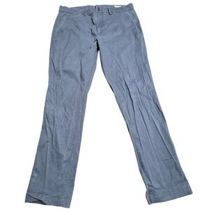 Gap Slim Fit Chino Pants Men's Size  34x32 Gray Stretch Cotton Twill Trousers